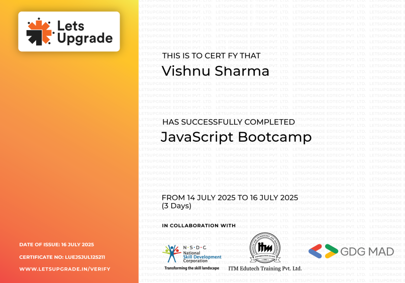 JavaScript Certificate